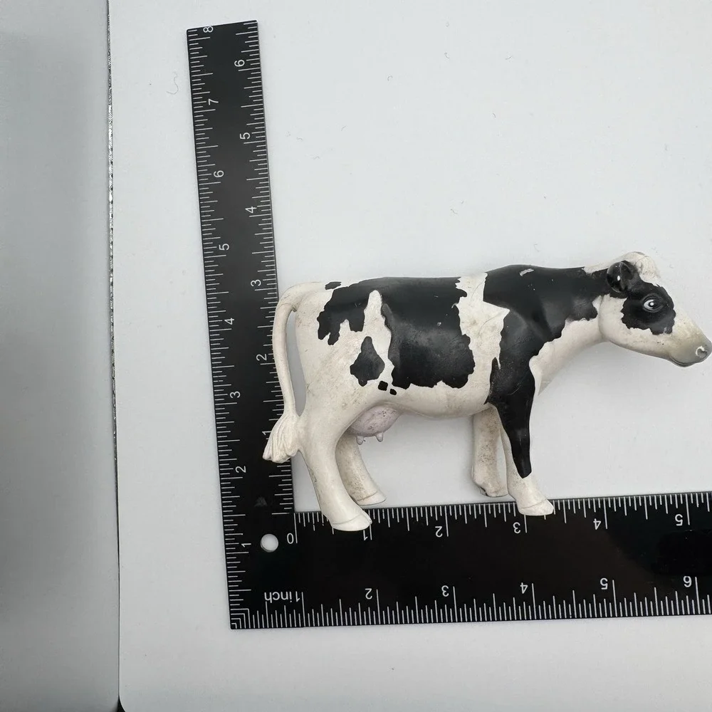 2 Playskool Animals Realistic Holstein Cow Animal Friends Toy Figure 1990 Farm